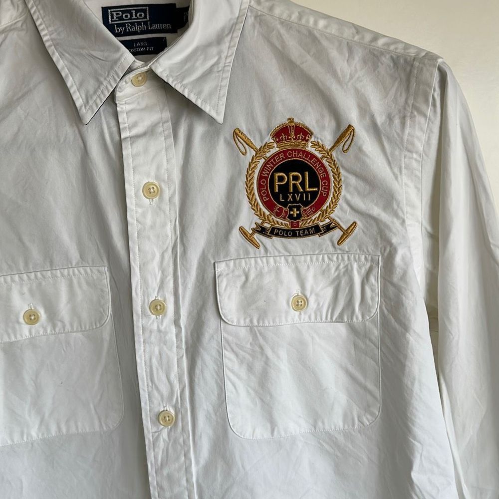Polo Ralph Lauren Switzerland Winter Challenge Cup 2008 Button Shirt Mens Large - Picture 2 of 8